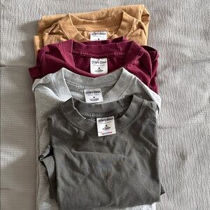 Shaka Wear 100% Heavyweight Cotton Men's Short Sleeve Crew Neck - 4 Shirt Lot